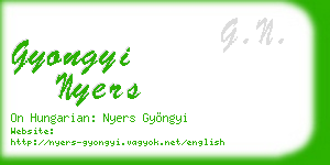 gyongyi nyers business card